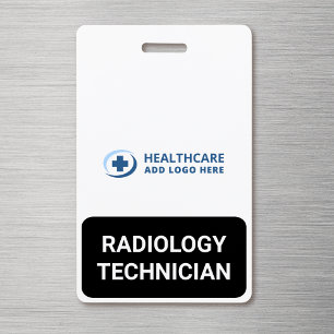 Aangepaste Kleur Medische Rol Radiologie Tech Bege Badge