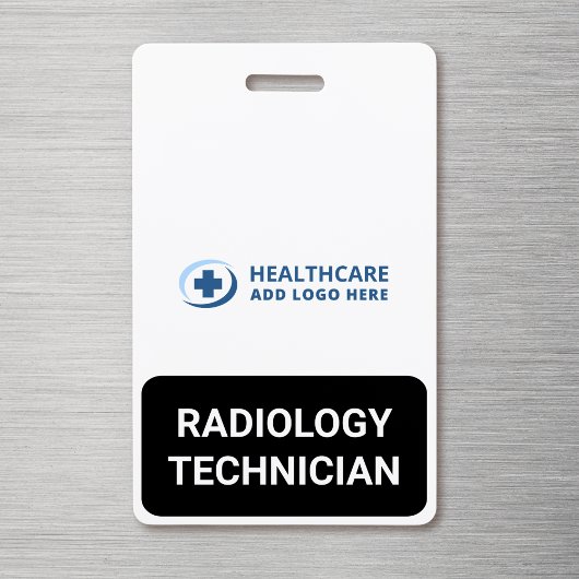 Aangepaste Kleur Medische Rol Radiologie Tech Bege Badge