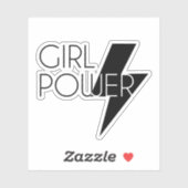 Aangepaste kleur Meisje Power Cool Zwart SVG Desig Sticker (Vel)