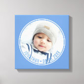 Aangepaste kleur met aangepaste foto en tekst canvas afdruk (Voorkant)