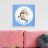 Aangepaste kleur met aangepaste foto en tekst canvas afdruk (Insitu (Woonkamer))