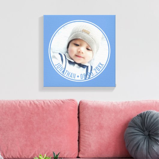 Aangepaste kleur met aangepaste foto en tekst canvas afdruk (Insitu (Woonkamer))