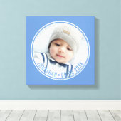 Aangepaste kleur met aangepaste foto en tekst canvas afdruk (Insitu (Houten vloer))