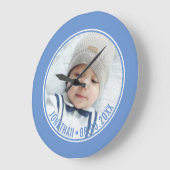 Aangepaste kleur met aangepaste foto's en tekst grote klok (Hoek)