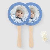 Aangepaste kleur met aangepaste foto's en tekst handwaaier (Voorkant en achterkant)