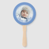 Aangepaste kleur met aangepaste foto's en tekst handwaaier (Voorkant)