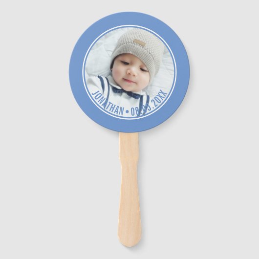 Aangepaste kleur met aangepaste foto's en tekst handwaaier (Voorkant)