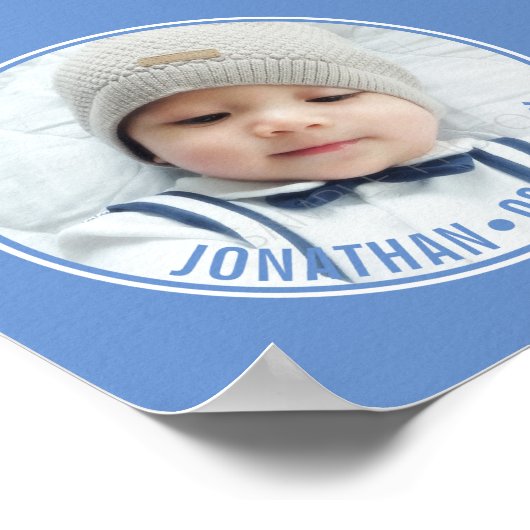 Aangepaste kleur met aangepaste foto's en tekst poster (Hoek)