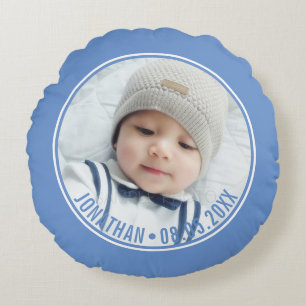 Aangepaste kleur met aangepaste foto's en tekst rond kussen