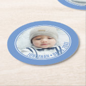 Aangepaste kleur met aangepaste foto's en tekst ronde kartonnen onderzetter (Gebogen)