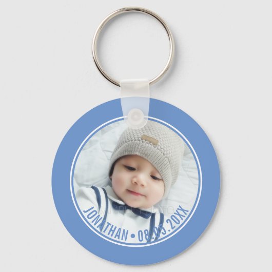 Aangepaste kleur met aangepaste foto's en tekst sleutelhanger (Voorkant)