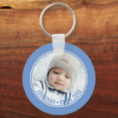 Aangepaste kleur met aangepaste foto's en tekst sleutelhanger (Voorkant)