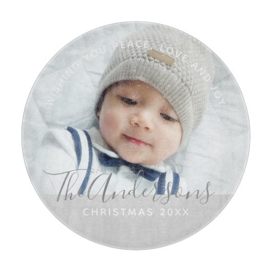 Aangepaste kleur met aangepaste foto's en tekst snijplank (Voorkant)