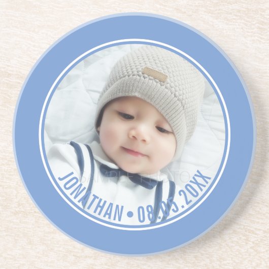 Aangepaste kleur met aangepaste foto's en tekst zandsteen onderzetter (Voorkant)