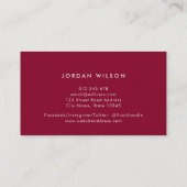 Aangepaste kleur met White House Real Estate Agent Visitekaartje (Achterkant)