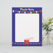 Aangepaste kleur Mexicaans menu letterhoofd (Staand voorkant)