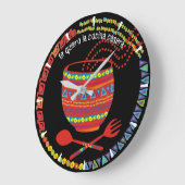 Aangepaste kleur Mexicaanse Aztec keukenklok keuke Grote Klok (Hoek)