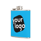 Aangepaste kleur Minimal Modern Branded Uw Logo to Heupfles (Links)