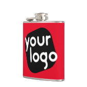 Aangepaste kleur Minimal Modern Branded Uw Logo to Heupfles (Links)