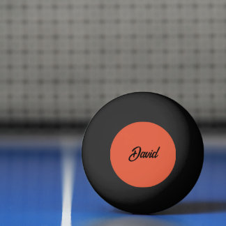 Aangepaste Kleur Minimalistisch Schrift Gepersonal Pingpongbal