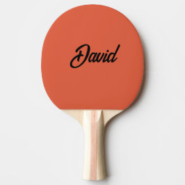 Aangepaste Kleur Minimalistisch Schrift Gepersonal Tafeltennisbatje