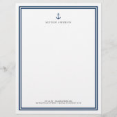 Aangepaste Kleur Modern Klassiek Anker Gepersonali Briefhoofd (Voorkant)