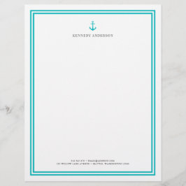 Aangepaste Kleur Modern Klassiek Anker Gepersonali Briefhoofd