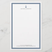 Aangepaste Kleur Modern Klassiek Anker Gepersonali Briefpapier (Voorkant)