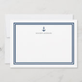 Aangepaste Kleur Modern Klassiek Anker Gepersonali Notitiekaartje (Voorkant)