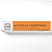 Aangepaste Kleur Modern Minimalistisch Zakelijk Lo Naambordje (Voorkant)