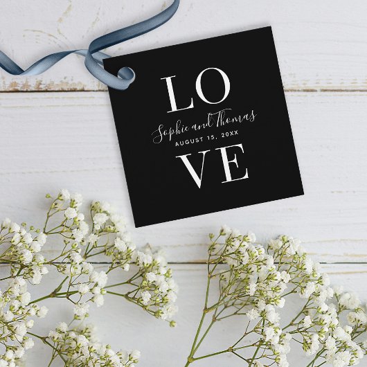 Aangepaste Kleur Moderne Elegante Liefde Bruiloft Bedankjes Labels