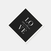 Aangepaste kleur Moderne Elegante Liefde Trouwpapi Servet (Hoek)