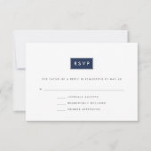 Aangepaste Kleur Moderne Huwelijks RSVP Kaartje (Voorkant)