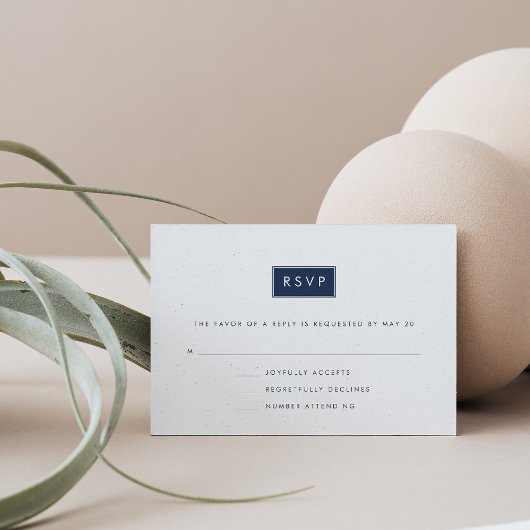 Aangepaste Kleur Moderne Huwelijks RSVP Kaartje