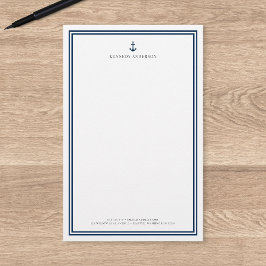 Aangepaste Kleur Moderne Klassieke Anker Gepersona Briefpapier