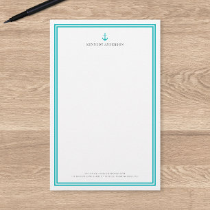 Aangepaste Kleur Moderne Klassieke Anker Gepersona Briefpapier