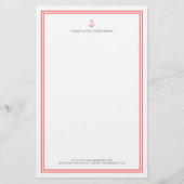 Aangepaste Kleur Moderne Klassieker Anker Geperson Briefpapier (Voorkant)