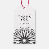 Aangepaste kleur moderne minimalistische bloem cadeaulabel (Voorkant)