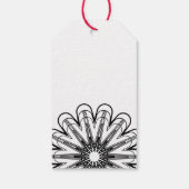 Aangepaste kleur moderne minimalistische bloem cadeaulabel (Achterkant)