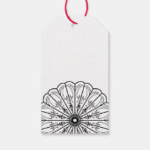 Aangepaste kleur moderne minimalistische bloem cadeaulabel (Achterkant)