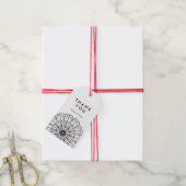 Aangepaste kleur moderne minimalistische bloem cadeaulabel (Met Touw)