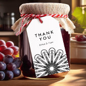 Aangepaste kleur moderne minimalistische bloemen cadeaulabel