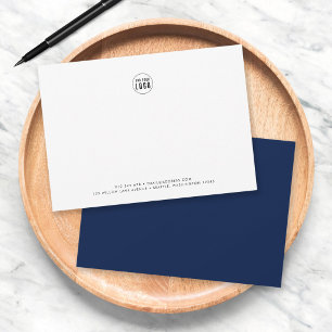 Aangepaste Kleur Moderne Minimalistische Logo Toev Notitiekaartje