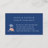 Aangepaste kleur Moderne palmstructuur Zonnebak Visitekaartje (Achterkant)