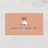 Aangepaste kleur Moderne palmstructuur Zonnebak Visitekaartje (Voorkant)