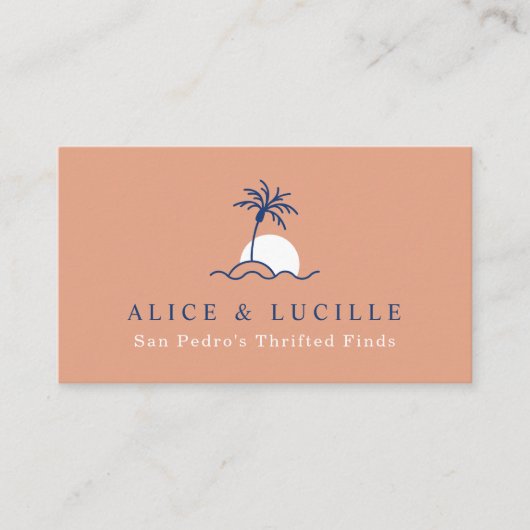 Aangepaste kleur Moderne palmstructuur Zonnebak Visitekaartje (Voorkant)