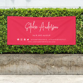 Aangepaste kleur Moderne script sociale media mark Spandoek