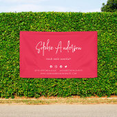 Aangepaste kleur Moderne script sociale media mark Spandoek