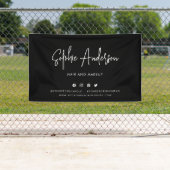 Aangepaste kleur Moderne script sociale media mark Spandoek (Insitu)