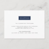 Aangepaste Kleur Moderne Trouwreceptie Informatiekaartje (Voorkant)